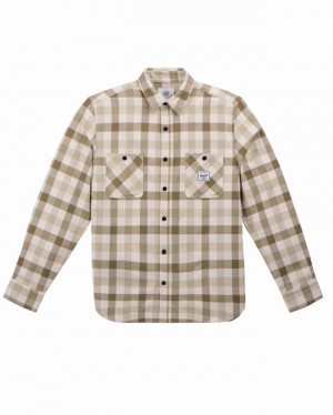 Camisas Herschel Heavyweight Flannel Verdes Cinzentas | LWHO39508