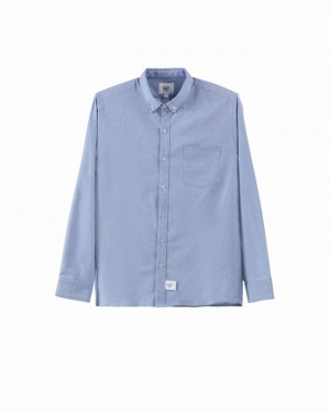 Camisas Herschel Oxford Azuis | OCUX46902