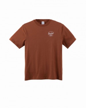 Camiseta Herschel Logo Marrom | JDAX62758