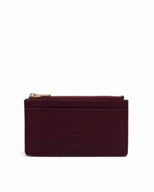 Carteiras Herschel Oscar Large Cardholder Vegano Couro Bordeaux | LNGY89421