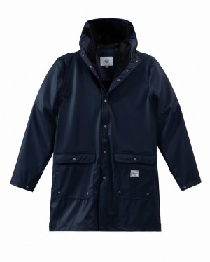 Jaquetas Herschel Long Rain Azul Marinho | AXNZ49750
