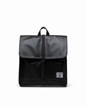 Mochilas Herschel City Medio-Volume | Weather Resistant Pretas | CQGU49760