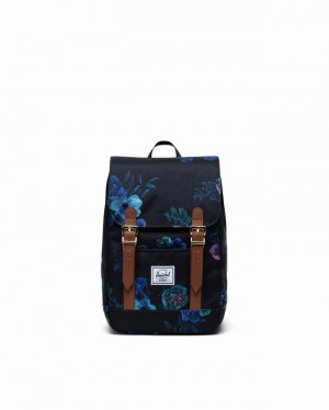 Mochilas Herschel Retreat | Mini Pretas Azuis | ZNOA82739