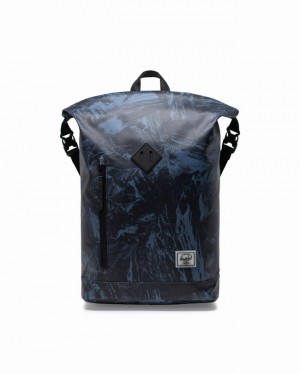 Mochilas Herschel Roll Top | Weather Resistant Cinzentas Azuis | FQAH46723