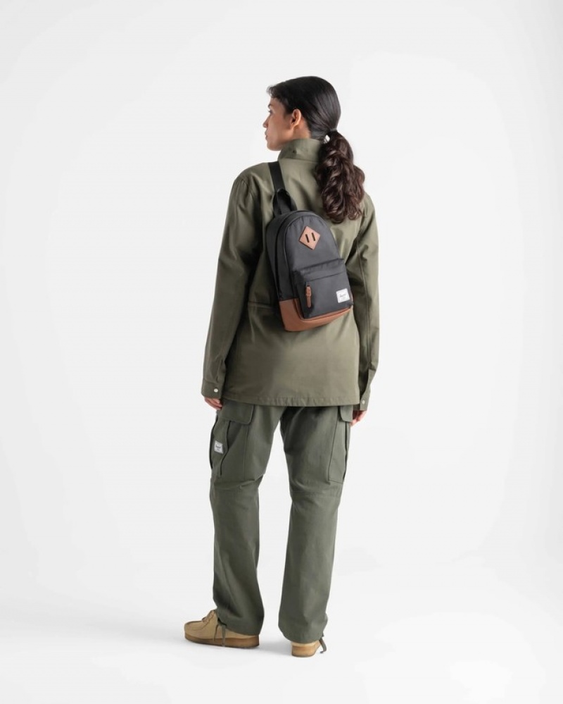 Bolsas Crossbody Herschel Heritage Pretas | SOFX83469