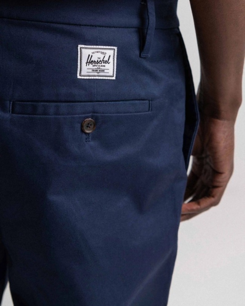 Calças Herschel Chino Azul Marinho | AOBG20356