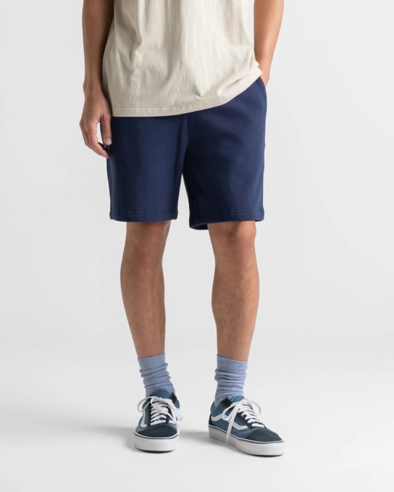 Calças Herschel Sweatshort Azul Marinho | CMVR87156