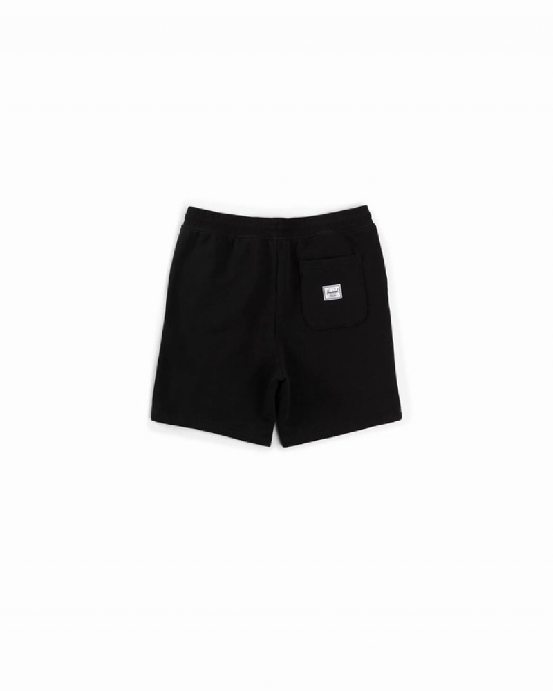 Calças Herschel Sweatshort Pretas | UPJI80476