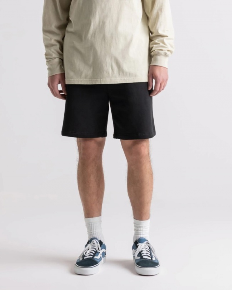 Calças Herschel Sweatshort Pretas | UPJI80476