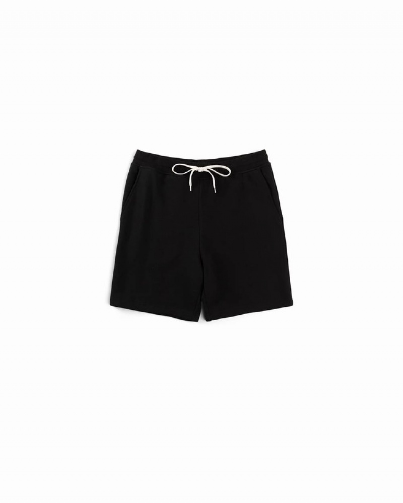 Calças Herschel Sweatshort Pretas | UPJI80476
