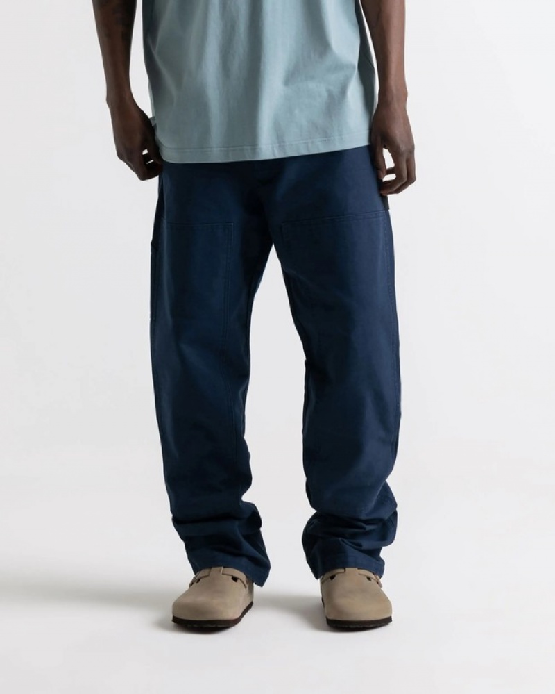 Calças Herschel Trabalho Azul Marinho | QJAY38092