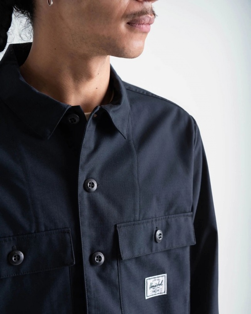 Camisas Herschel Camp Pretas | ZBFR81524