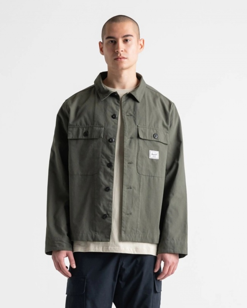Camisas Herschel Camp Verde Oliva Escuro | BMKC83590