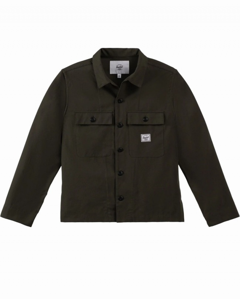 Camisas Herschel Camp Verde Oliva Escuro | BMKC83590