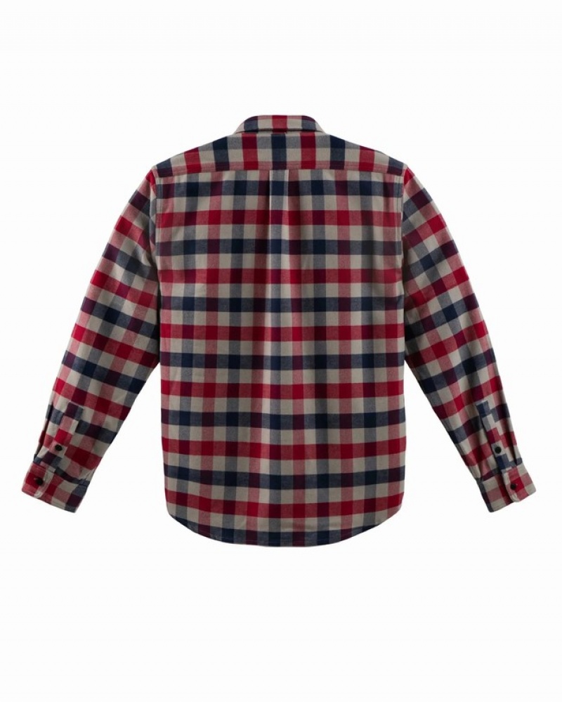 Camisas Herschel Heavyweight Flannel Vermelhas Azul Marinho | PZXK07892