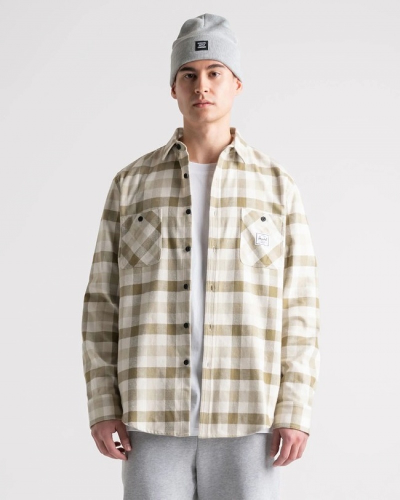 Camisas Herschel Heavyweight Flannel Verdes Cinzentas | LWHO39508