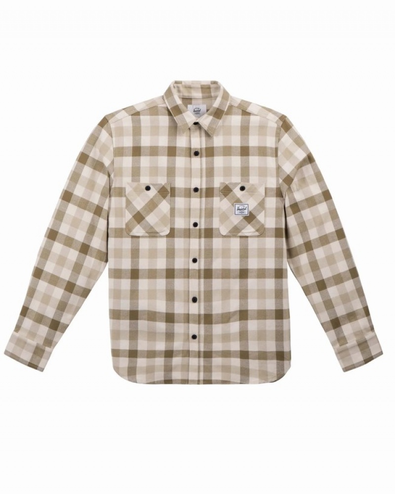 Camisas Herschel Heavyweight Flannel Verdes Cinzentas | LWHO39508