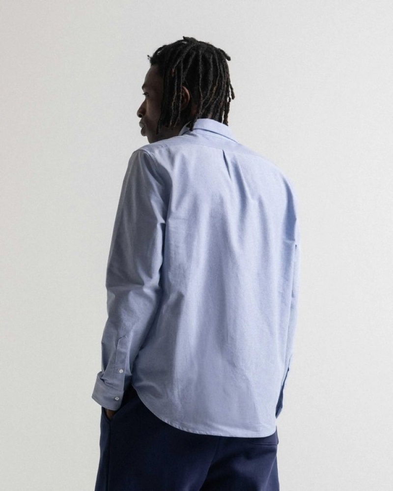 Camisas Herschel Oxford Azuis | OCUX46902
