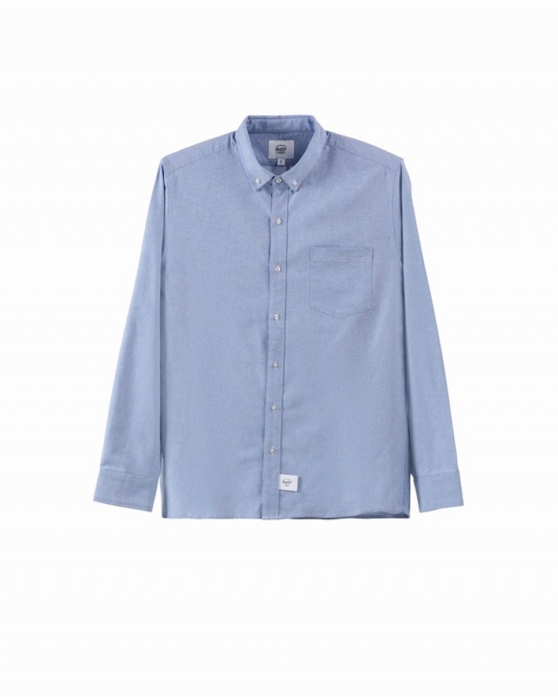 Camisas Herschel Oxford Azuis | OCUX46902
