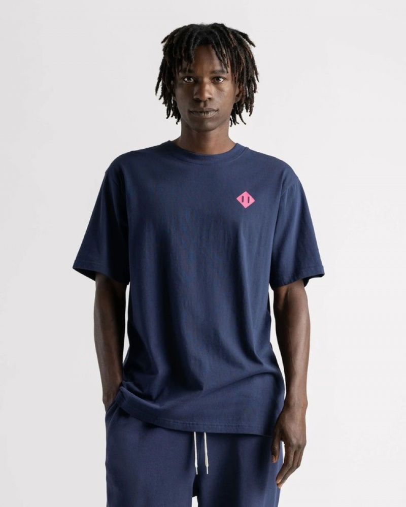 Camiseta Herschel Diamond/Ranch Azul Marinho | OEBF45796