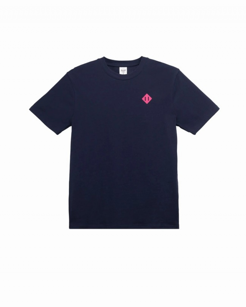 Camiseta Herschel Diamond/Ranch Azul Marinho | OEBF45796