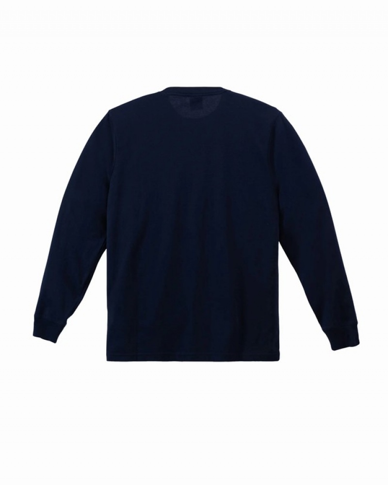 Camiseta Herschel LS Pocket Azul Marinho | SJTC01695