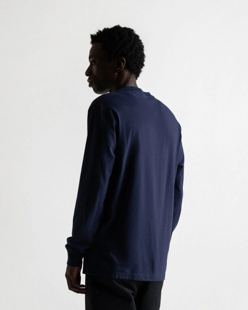 Camiseta Herschel LS Pocket Azul Marinho | SJTC01695