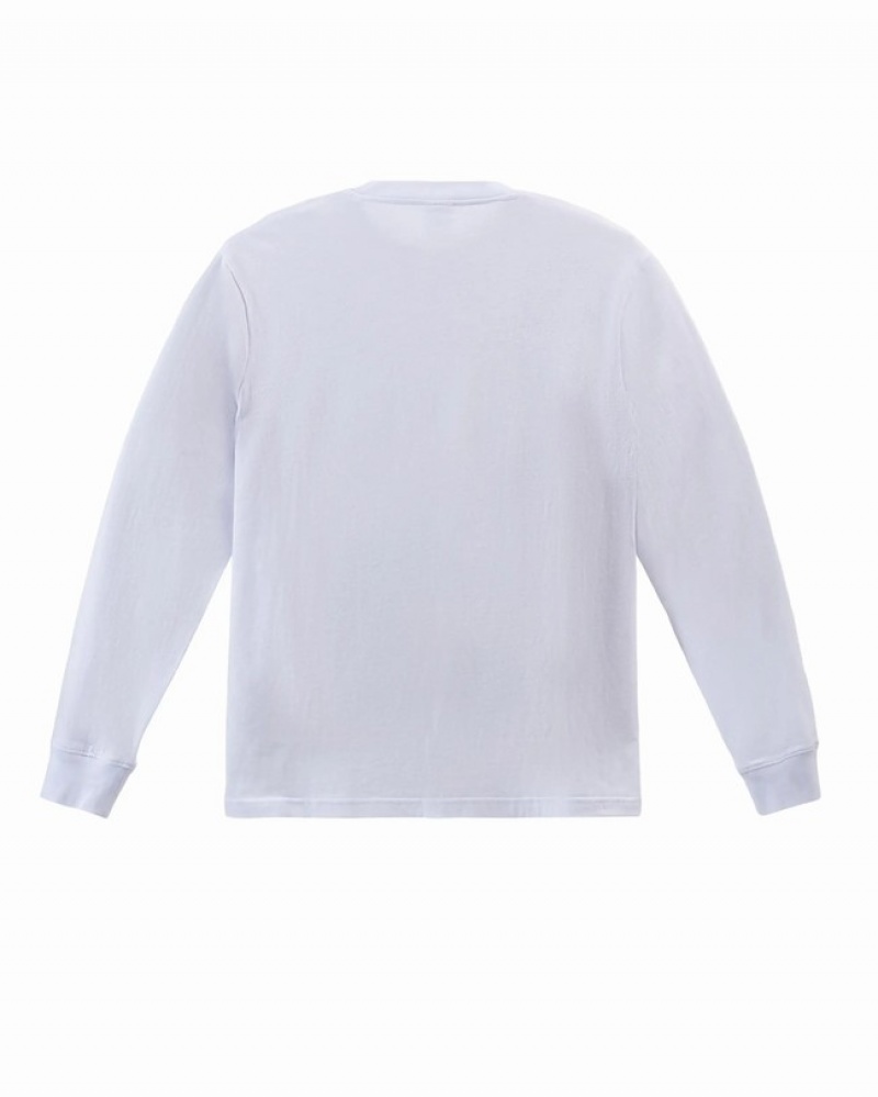 Camiseta Herschel LS Pocket Branco | JQCD96750