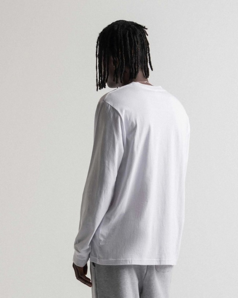 Camiseta Herschel LS Pocket Branco | JQCD96750