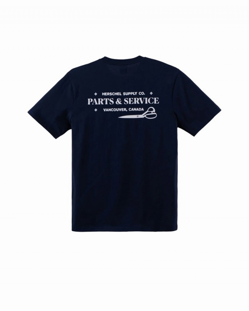 Camiseta Herschel Logo Azul Marinho | HPSW78405