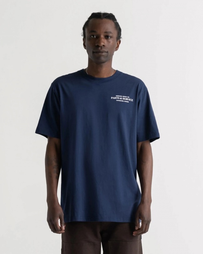Camiseta Herschel Logo Azul Marinho | HPSW78405