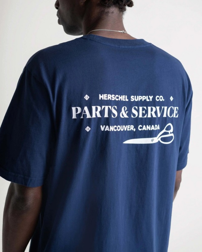 Camiseta Herschel Logo Azul Marinho | HPSW78405