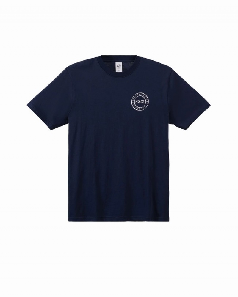 Camiseta Herschel Logo Azul Marinho | ZWVK43578