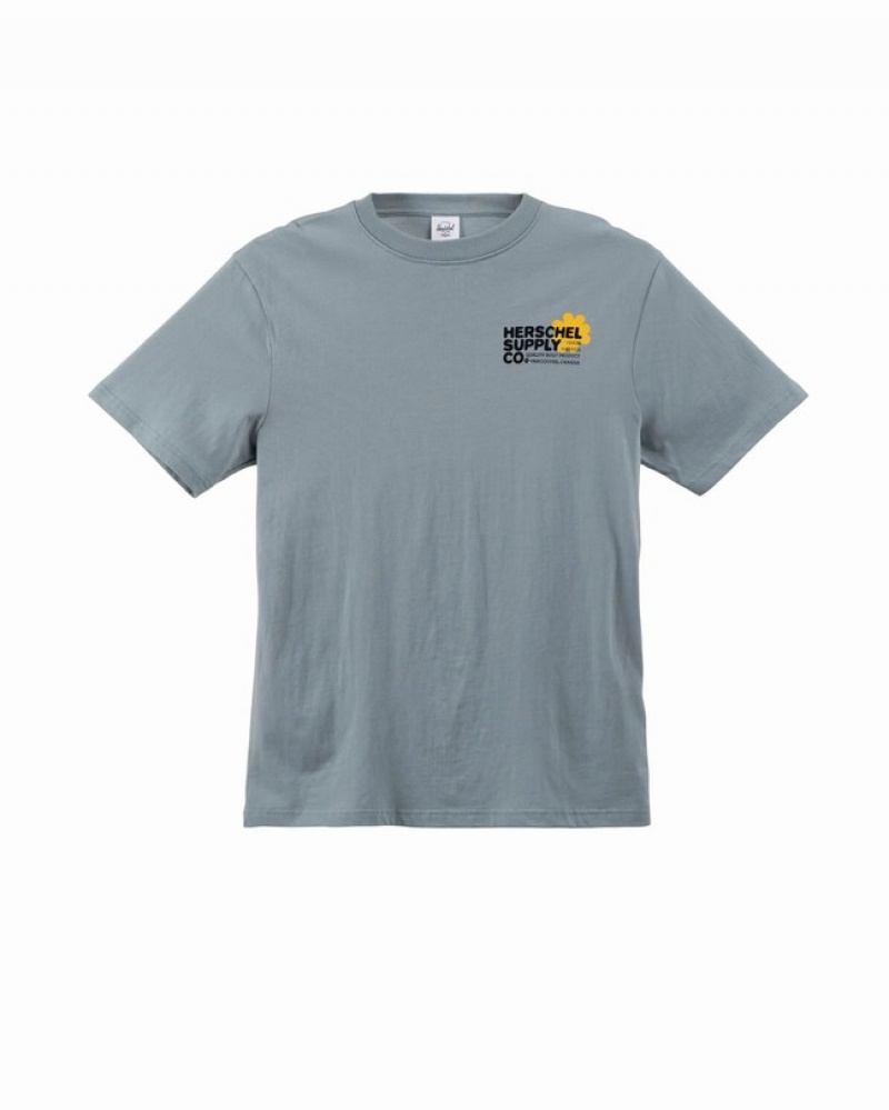 Camiseta Herschel Logo Cinzentas | GQBO82340