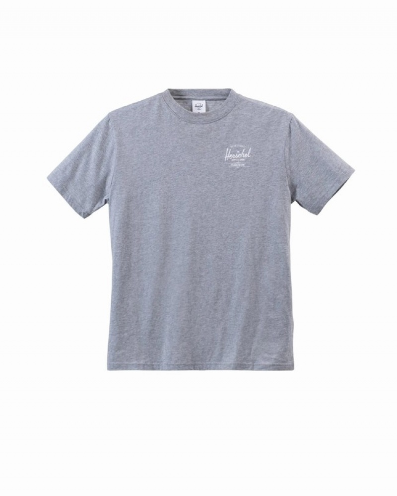 Camiseta Herschel Logo Cinzentas | OYFZ82947