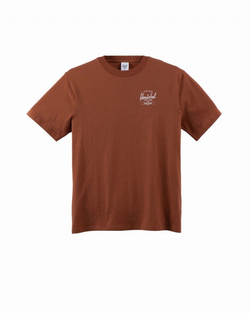 Camiseta Herschel Logo Marrom | JDAX62758
