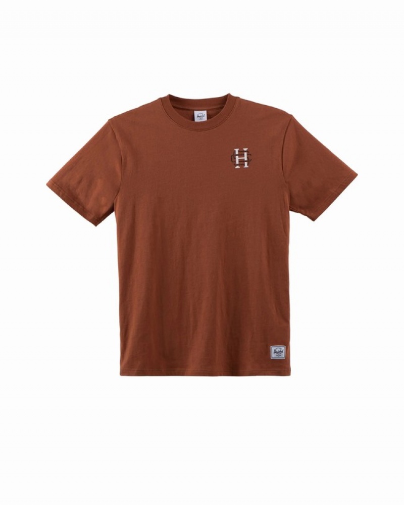 Camiseta Herschel Logo Marrom | JVXQ56103