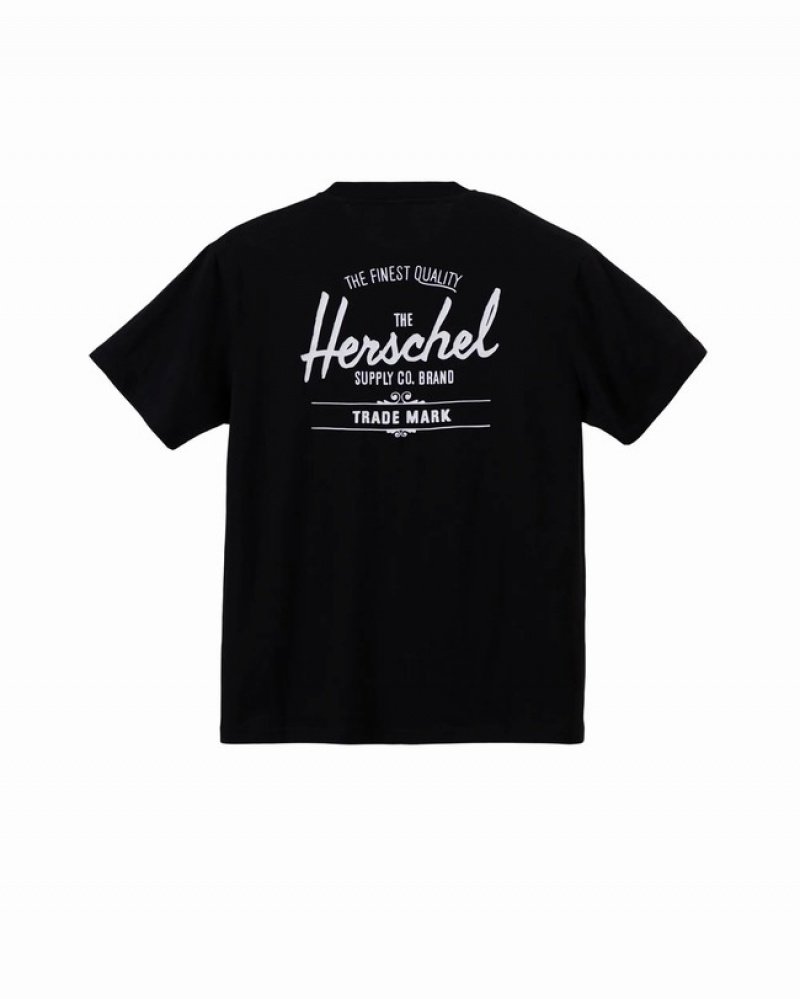 Camiseta Herschel Logo Pretas Branco | GFSO24130