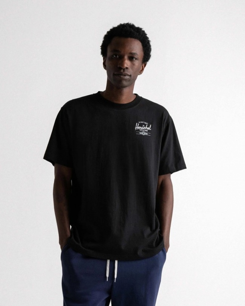 Camiseta Herschel Logo Pretas Branco | GFSO24130