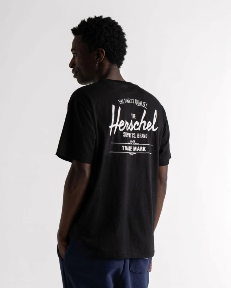 Camiseta Herschel Logo Pretas Branco | GFSO24130