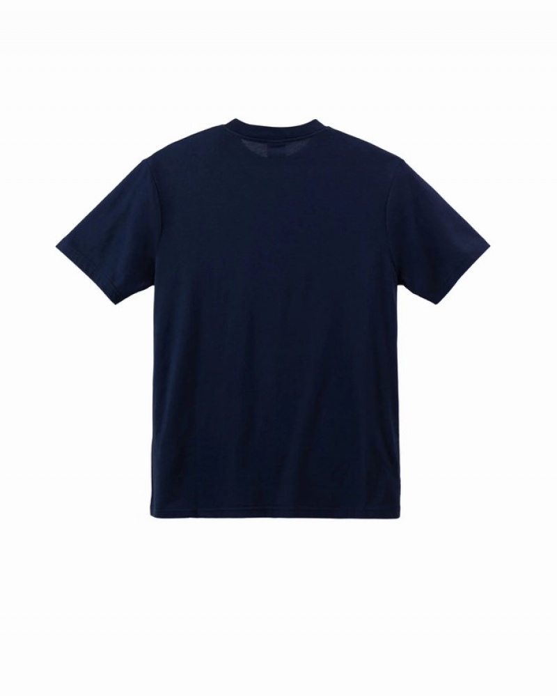 Camiseta Herschel Pocket Azul Marinho | TISY62851