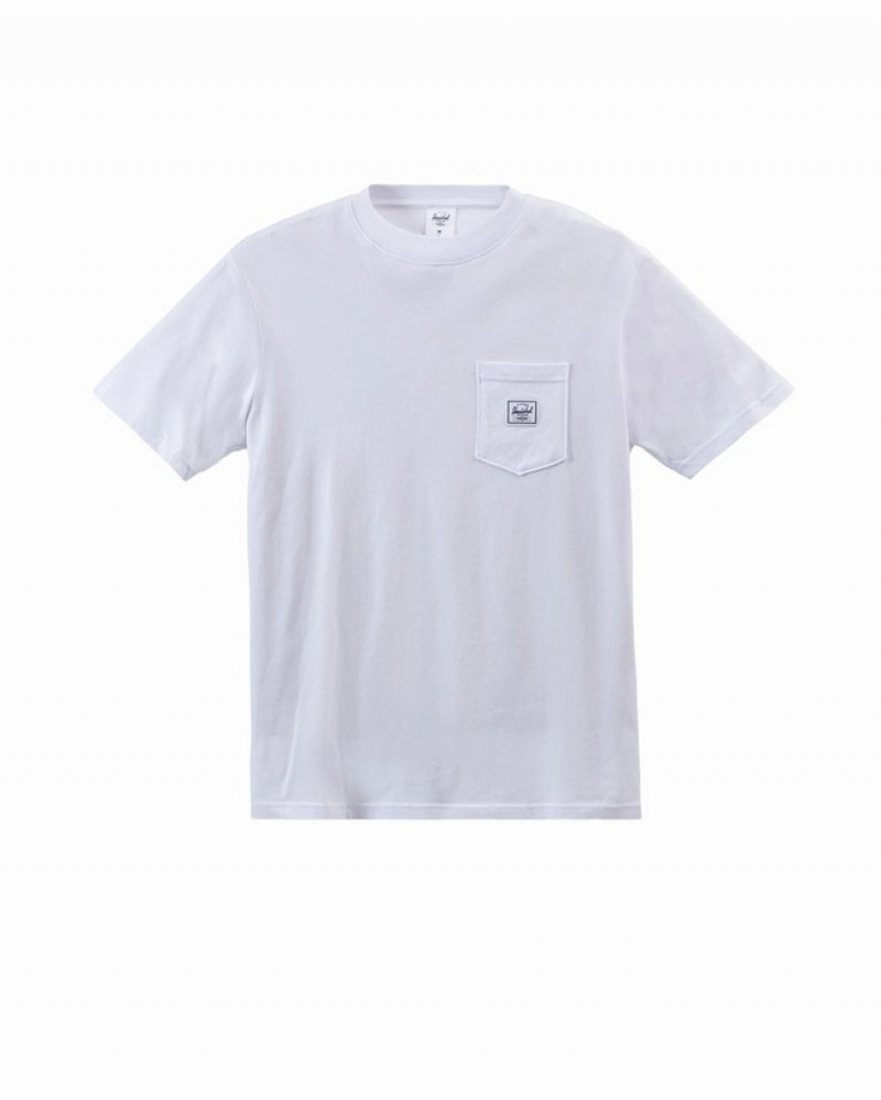 Camiseta Herschel Pocket Branco | SAFY58703