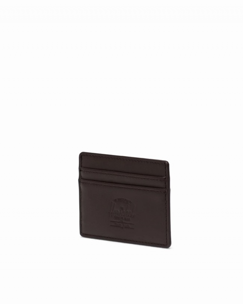 Carteiras Herschel Charlie Cardholder Couro Marrom | ZKVS56201