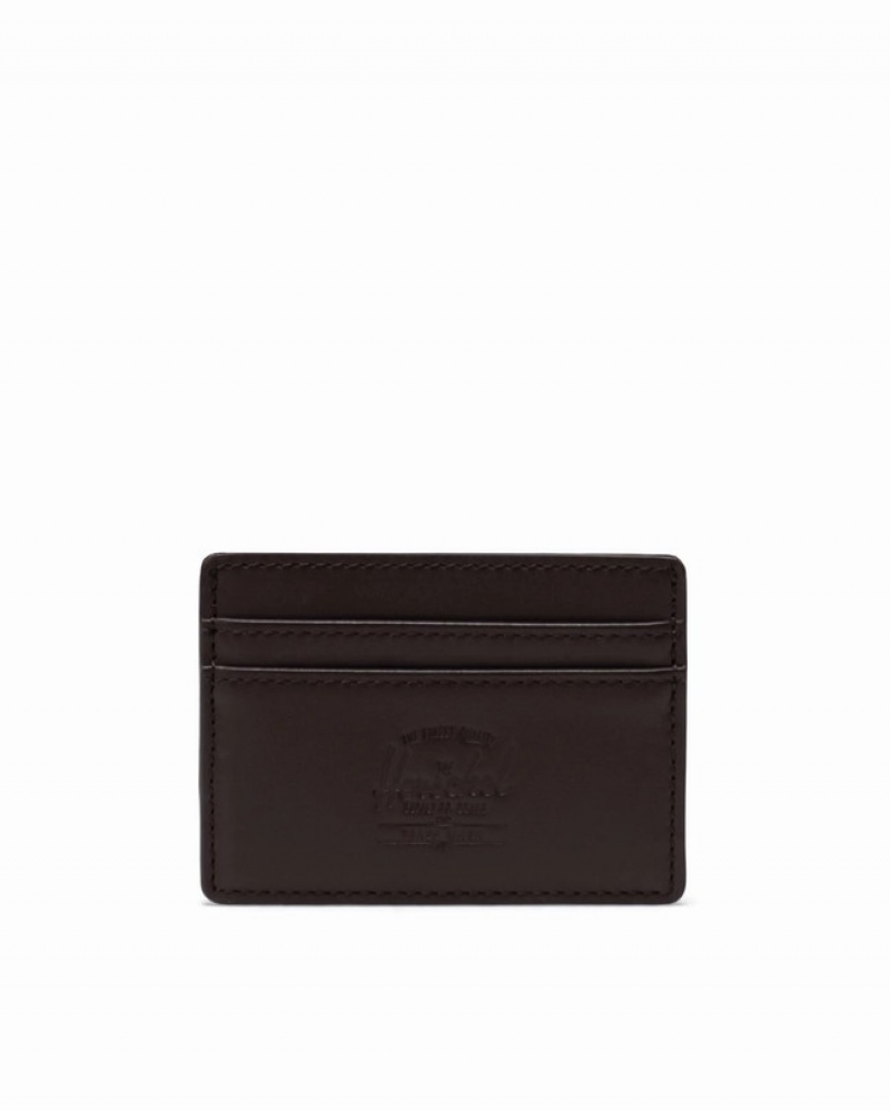 Carteiras Herschel Charlie Cardholder Couro Marrom | ZKVS56201