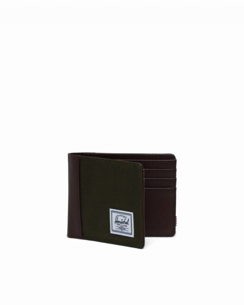 Carteiras Herschel Hank Verdes Escuro Cafes | ARUK96854