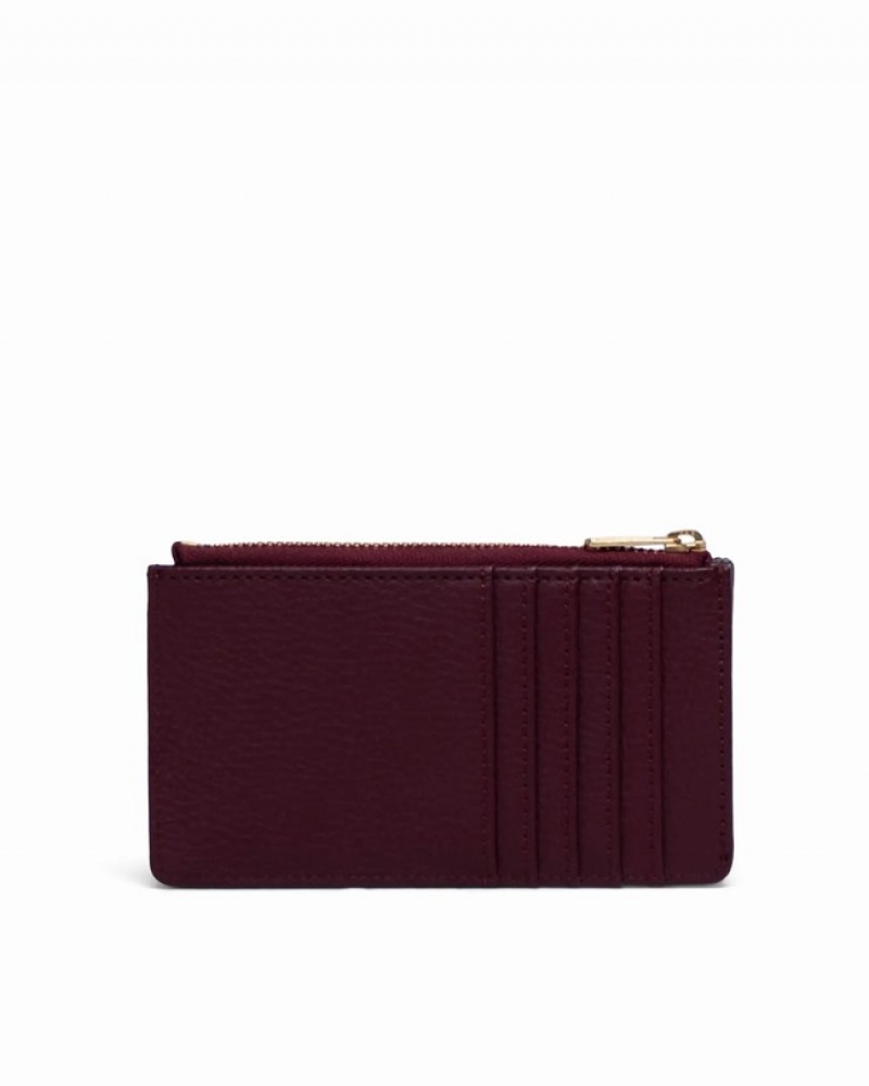 Carteiras Herschel Oscar Large Cardholder Vegano Couro Bordeaux | LNGY89421