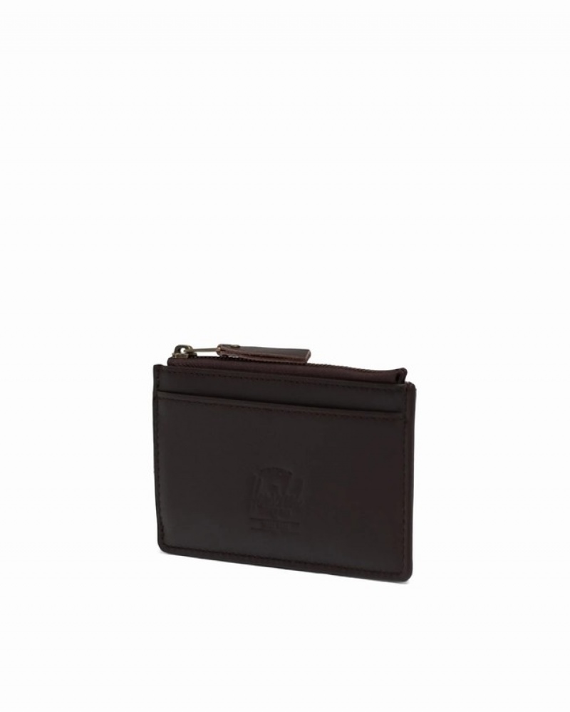 Carteiras Herschel Oscar Large Cardholder Couro Marrom | QSDC98157