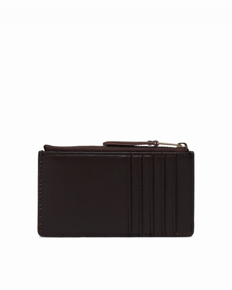 Carteiras Herschel Oscar Large Cardholder Couro Marrom | QSDC98157