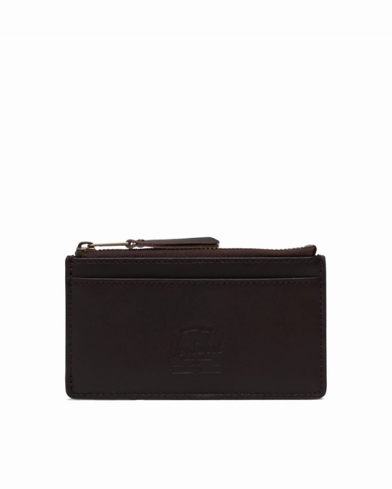 Carteiras Herschel Oscar Large Cardholder Couro Marrom | QSDC98157