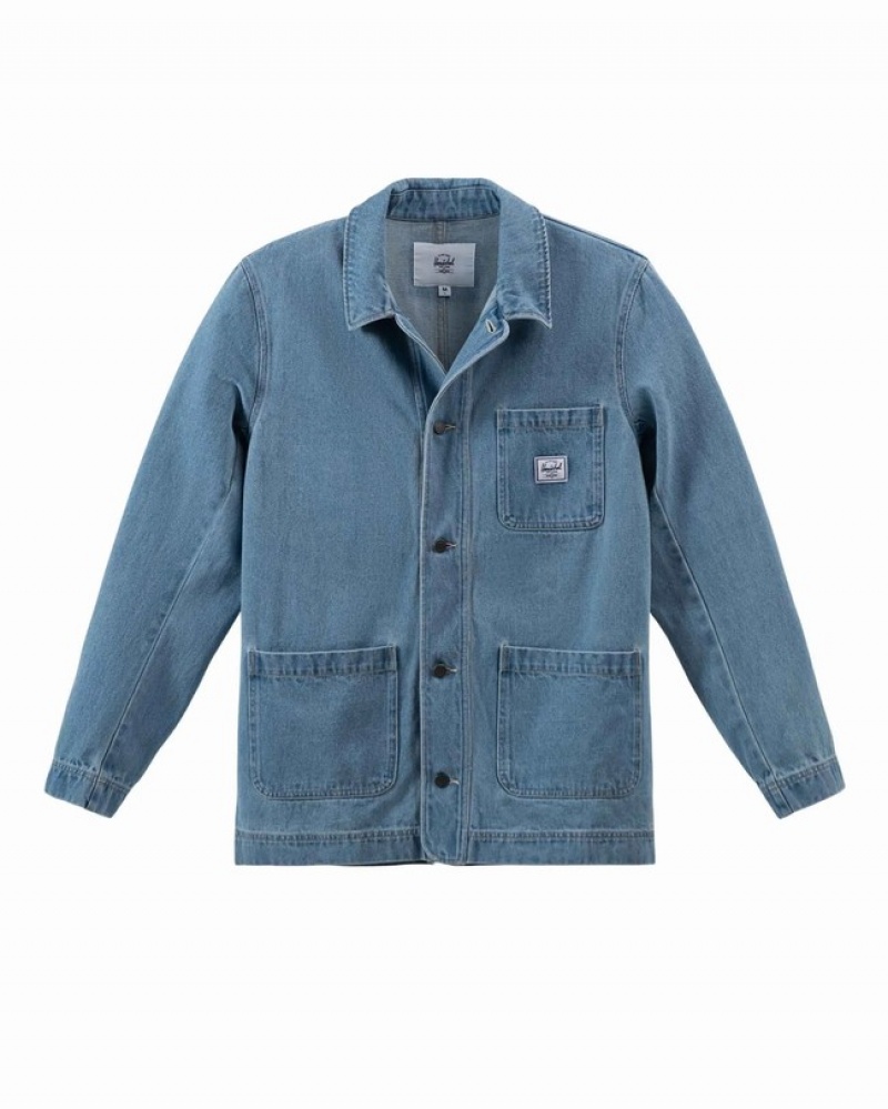 Jaquetas Herschel Denim Shop Luz Azul Claro Azuis | SETV85697
